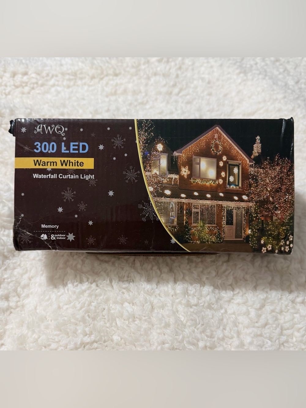 300 LED Warm White Waterfall Curtain Lights - Holiday Or Daily Home Decor